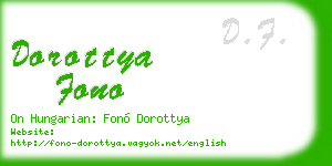 dorottya fono business card
